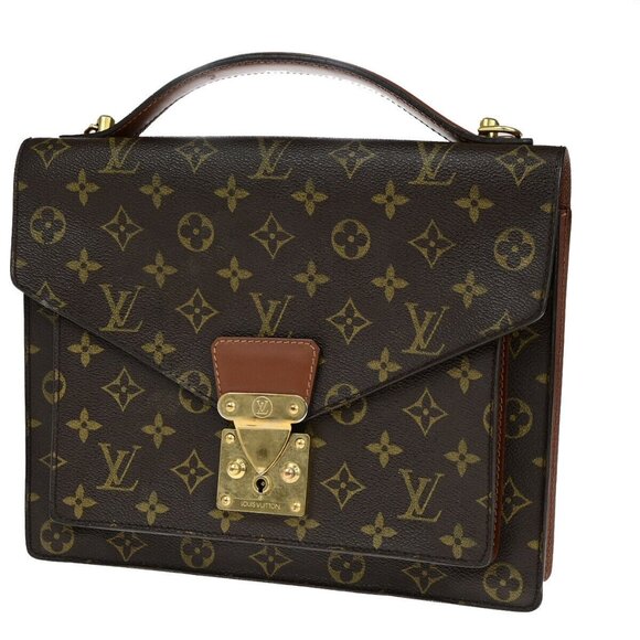 LOUIS VUITTON Monceau 28 Hand Bag Monogram Leather Brown M51185 70YG720 - Picture 1 of 14